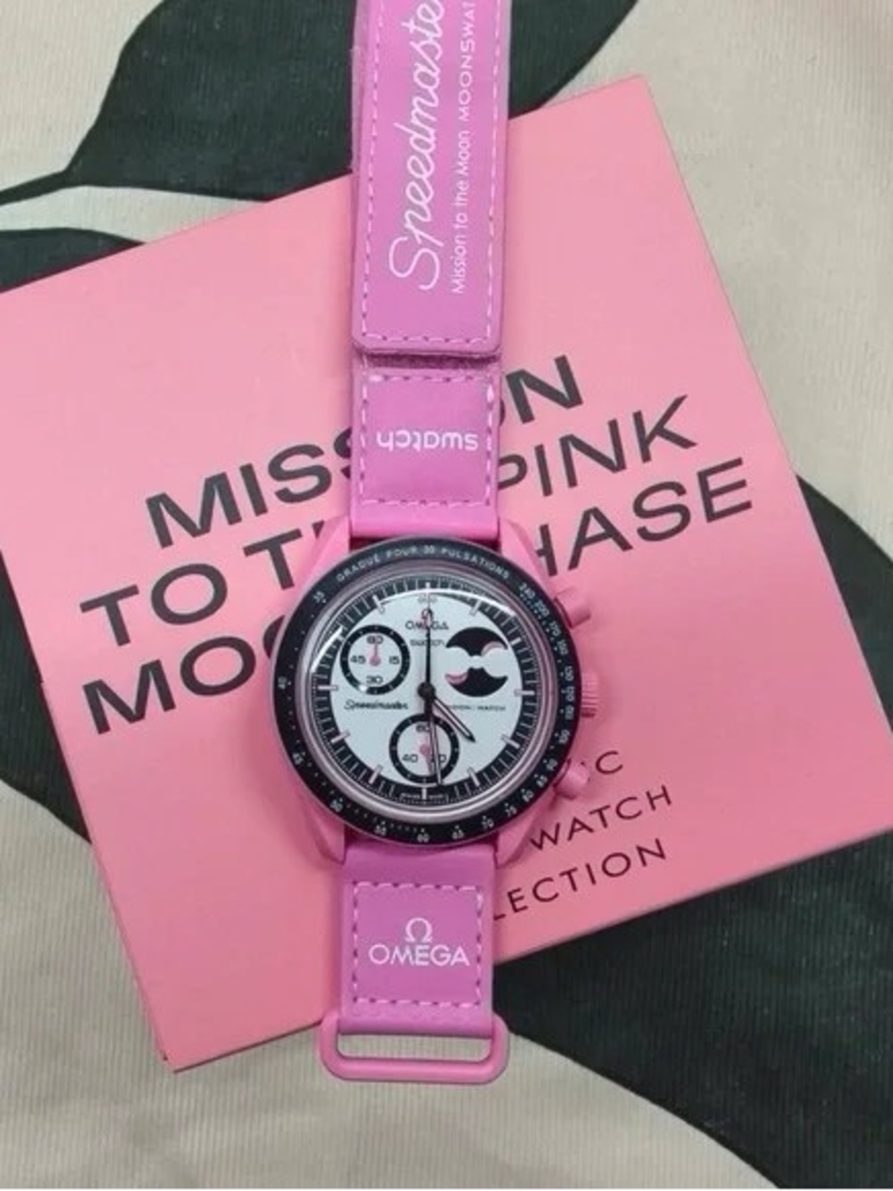 🫐Swatch x Omega MISSION TO THE PINK MOONPHASE Watch